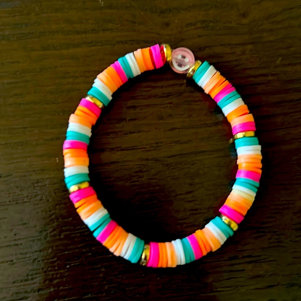 Hand made clay bracelets